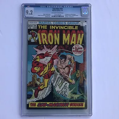 Buy Iron Man #54 - Cgc 9.2 - Ow/w Pages - 1st Appearance Of Moondragon - 1973 App • 707.59£