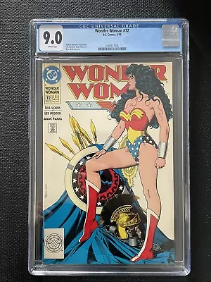 Buy WONDER WOMAN #72 CGC 9.0 Classic Bolland Cover DC 1993 • 80.24£