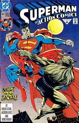 Buy Action Comics (1938) # 683 (8.0-VF) 1st App. Jackal II, Doomsday Cameo 1992 • 10.80£