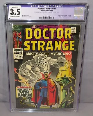 Buy DOCTOR STRANGE #169 (1st Dr Strange In Own Title) CGC 3.5 VG- Marvel Comics 1968 • 96.51£