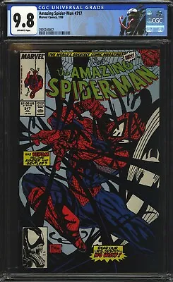 Buy Amazing Spider-man #317 CGC 9.8 NM/MT WP Custom Venom Label! McFarlane Art! 1989 • 181.90£