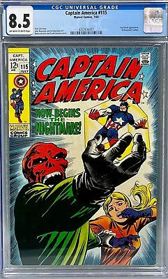 Buy Captain America 115 CGC 8.5 Red Skull! • 158.31£