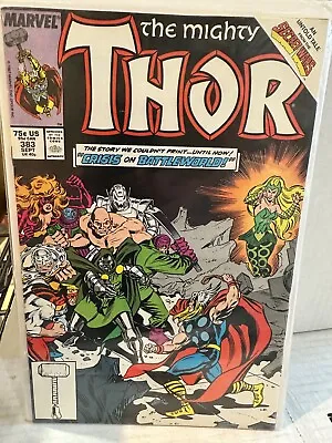 Buy The Mighty Thor 383 (1987)  A Secret Wars Story Spidey Cap Am Hulk • 6£