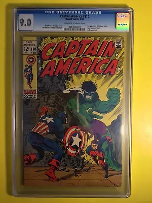 Buy Captain America #110 1st Madame Hydra Steranko Cover CGC 9.0 Marvel 1969 • 321.70£
