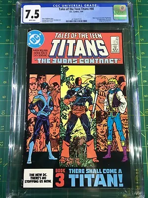 Buy Tales Of The Teen Titans #44 1984 CGC 7.5 White Pgs First 1st Nightwing Jericho • 86.97£