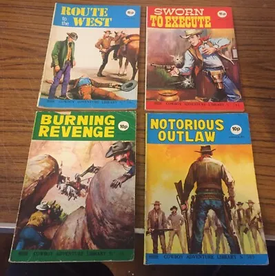 Buy 4 Vintage Micron Cowboy Adventure Library Picture Comic Books Black & White Used • 9.99£