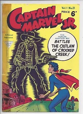 Buy Captain Marvel Jr #21 G (2.0) 1949 - 6D UK Variant • 20.08£