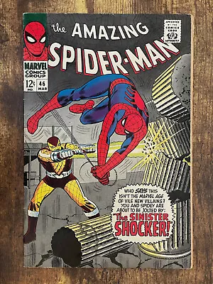 Buy Amazing Spider-Man #46 - GORGEOUS HIGHER GRADE - 1st App Shocker - Marvel 1967 • 83.41£