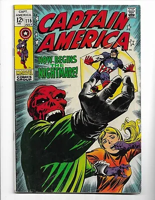 Buy Captain America 115 - Vg/f 5.0 - Yellowjacket - Red Skull - Bucky (1969) • 39.50£