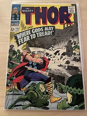 Buy The Mighty Thor #132 Marvel Comic 1966 1st Appearance Of Ego The Living Planet • 39.58£