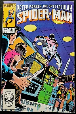 Buy PETER PARKER THE SPECTACULAR SPIDER-MAN #84 FN Black Cat MARVEL COMICS 1983 • 2.25£
