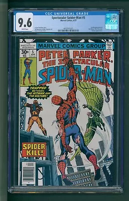 Buy Spectacular Spiderman #5 CGC 9.6 White Pages 1st Full Hitman • 79.43£
