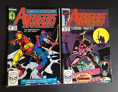 Buy 2x Marvel Avengers Spotlight Comics #26 #32 1989/90 Full Colour Iron Man Hawkeye • 3.99£
