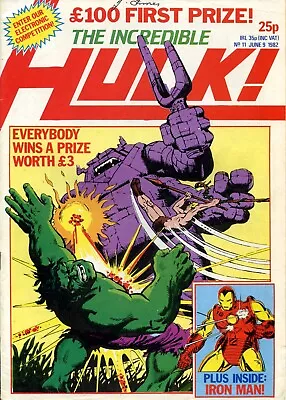 Buy The Incredible Hulk #11 Marvel UK Weekly (1982) Magazine Size Format Scarce? • 4.99£