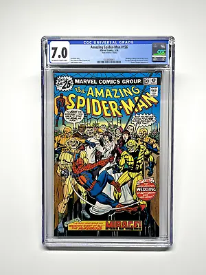 Buy Amazing Spider-Man #156 CGC 7.0 (1976 Marvel Comics) Mark Jeweler & 1st Mirage • 158.35£