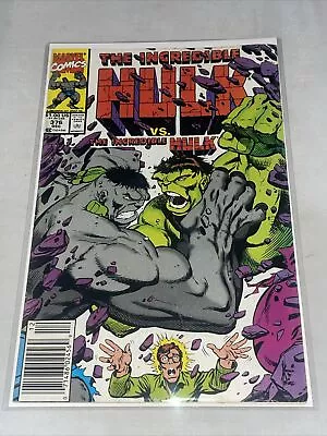 Buy Incredible Hulk #376 Newsstand Grey Hulk V Green Hulk! Marvel 1990 1st Agamemnon • 11.82£