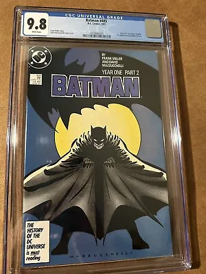 Buy Batman #405, CGC 9.8, Year One, Frank Miller	 Classic Storyline. WP  • 142.48£