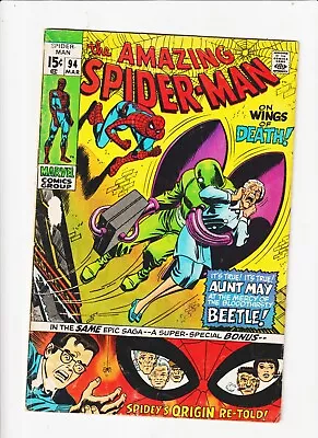 Buy Amazing Spider-Man 94 MARVEL COMIC  ROMITA ART On Wings Of Death/Spidey's Origin • 24.13£