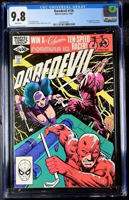 Buy DAREDEVIL #176 CGC 9.8 WHITE PAGES FRANK MILLER 1st STICK 1981 • 319.77£
