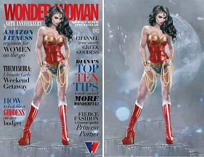Buy Wonder Woman 80th Anniversary Natali Sanders Magazine Homage/virgin Variant Set • 43.50£