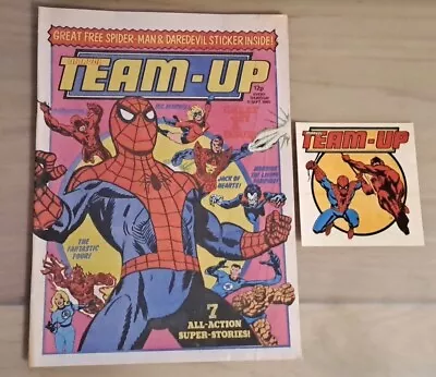 Buy Marvel Team-up #1 Marvel Uk 1980 With Free Gift Sticker Bag/boarded Free Uk P&p  • 14.95£