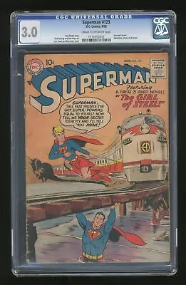 Buy Superman #123 CGC 3.0 1958 1171052012 1st App. 'Super-Girl' • 307.82£