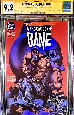 Buy Batman: Vengeance Of Bane #1 CGC SS Signed By Nolan & Fabry 9.2 WP 1st Bane • 139.01£