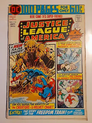 Buy Justice League Of America #113 Oct 1974 FINE+ 6.5 1st App Sandy The Golden Boy • 14.99£