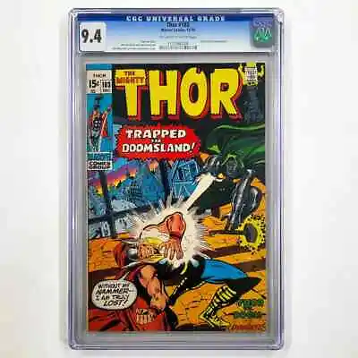 Buy Thor #183 CGC 9.4 NM 🔥 Thor Vs. Doctor Doom 🔥 Marvel Bronze Age Comics 1970 • 236.54£