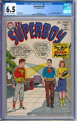 Buy Superboy 98 CGC Graded 6.5 FN+ 1st Ultra Boy DC Comics 1962 • 160.82£