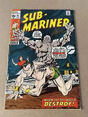 Buy Sub-Mariner 3 Signed By Stan Lee And George Tuska Beautiful Cover • 239.86£