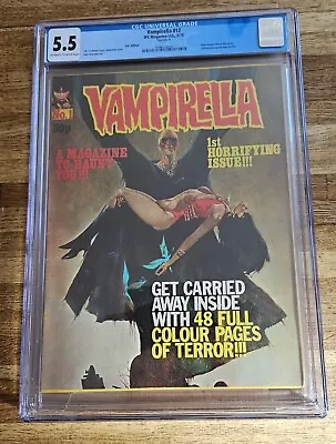 Buy Vampirella #1 2/75 CGC 5.5 VG+ IPC Magazines Ltd UK • 49.99£