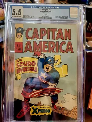 Buy Avengers #4 CGC 5.5 OW/W 1973 Italian Edition Foreign Key  Jack Kirby • 95.52£