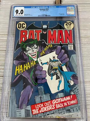 Buy Batman #251 CGC 9.0  Classic Joker Cover Neal Adams  DC Comics DCU Ow/w • 1,167.29£