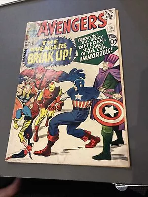 Buy The Avengers #10 - Marvel Comics - 1964 - Back Issue - 1st App. Immortus • 135£