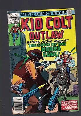 Buy Marvel  Comics Kid Colt Outlaw Vol 1  No. 220 October  1977 30c USA • 4.99£