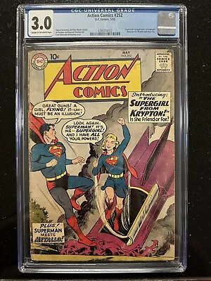 Buy ACTION COMICS #252 (1959) 1st SUPERGIRL CGC GD/VG 3.0 CRM/OW UNRESTORED! • 1,583.22£