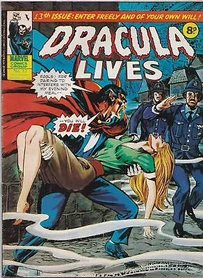 Buy Dracula Lives #13 Jan 1975 FINE+ 6.5 Reprints 1st Story From Tomb Of Dracula #7  • 6.50£