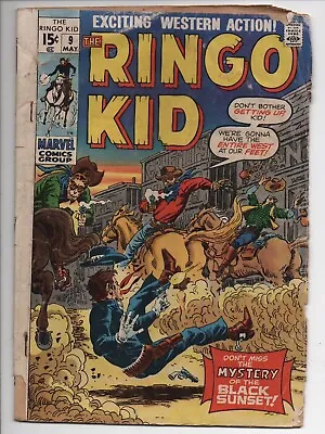 Buy Ringo Kid 9 Marvel Comic Book 1971 Exciting Western Action Mystery Black Sunset • 9.20£