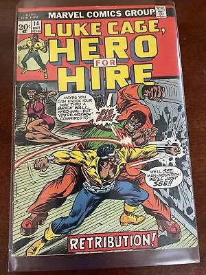 Buy Luke Cage Hero For Hire #14 Bronze Age Marvel Comic 1973 Powerman Big Ben VF/NM • 9.58£