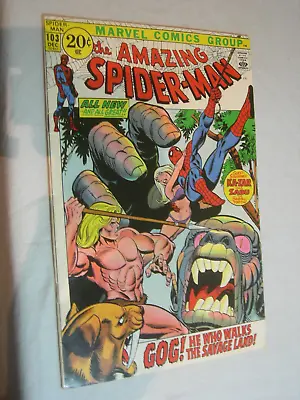 Buy Amazing Spider-Man #103 F+ Ka-Zar VS Gog Who Walks The Savage Land • 31.54£