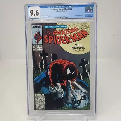 Buy The Amazing Spider-Man # 308 CGC 9.6 Todd McFarlane Art. Cover Misspelling • 59.30£