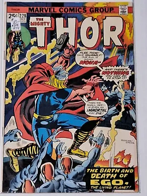 Buy Thor #228 VF 8.0 (1974) Key Origin Ego The Living Planet Kirby Lee  • 22.14£