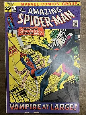 Buy Amazing Spider-Man #102 (Marvel, 1971) 2nd App & Origin Of Morbius VG • 57.91£