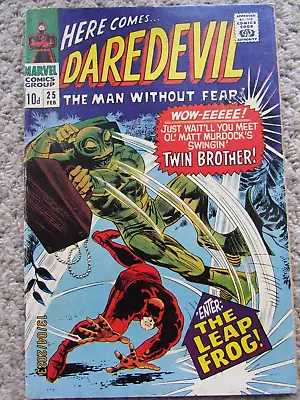 Buy Daredevil #25 (1966)  Lee & Colan: 1st 'Mike Murdoch And Leap-Frog !  A Nice Fn- • 39.95£