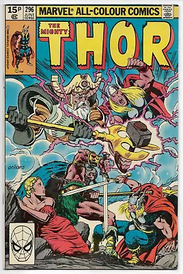 Buy The Mighty Thor #296 Marvel Comics Thomas Pollard Stone 1980 VG/FN • 6.50£