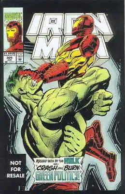 Buy Iron Man (1st Series) #305 (2nd) FN; Marvel | Not For Resale Variant Hulk - We C • 12.04£