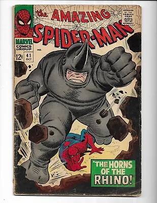 Buy Amazing Spider-man 41 - Vg- 3.5 - 1st Appearance Of The Rhino (1966) • 256.95£
