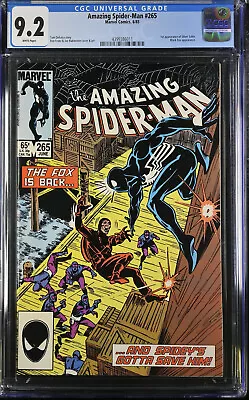 Buy Amazing Spider-Man #265 CGC 9.2 - 1st Appearance Of Silver Sable - 2nd Black Fox • 44.59£