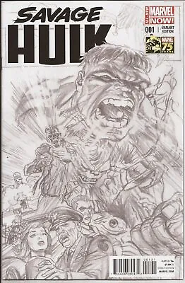 Buy SAVAGE HULK #1 - 75TH Anniversary Sketch Variant - ALEX ROSS - LIMITED • 167.29£